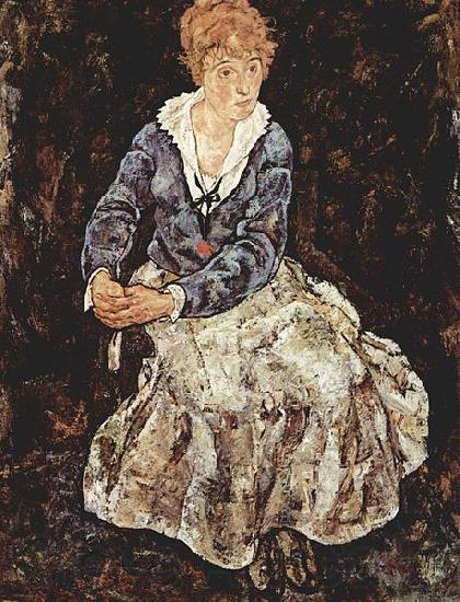 Egon Schiele Portrat der Edith Schiele, sitzend France oil painting art